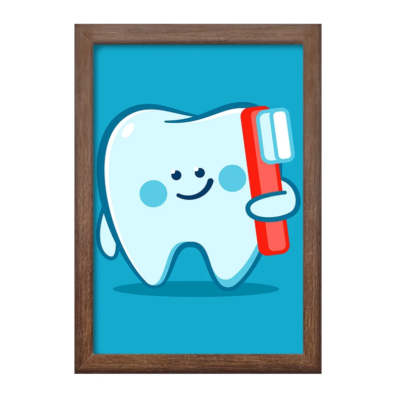 تابلو خندالو طرح دندان و دندان پزشکی کودکانه کد 36767