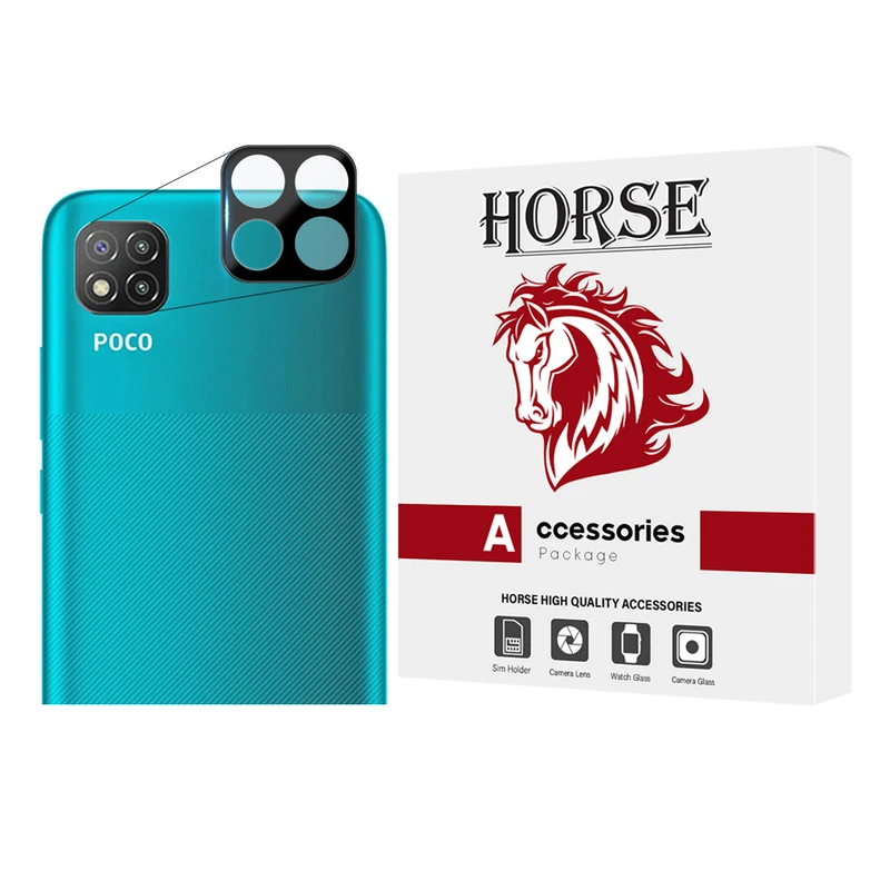 محافظ لنز دوربین هورس مدل FULLENSH مناسب برای گوشی موبایل شیائومی Poco C3 / Poco C31 / Redmi 9C / Redmi 9 Activ