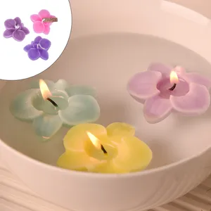 شمع شناور لومینا مدل گل ارکیده بسته 3 عددی