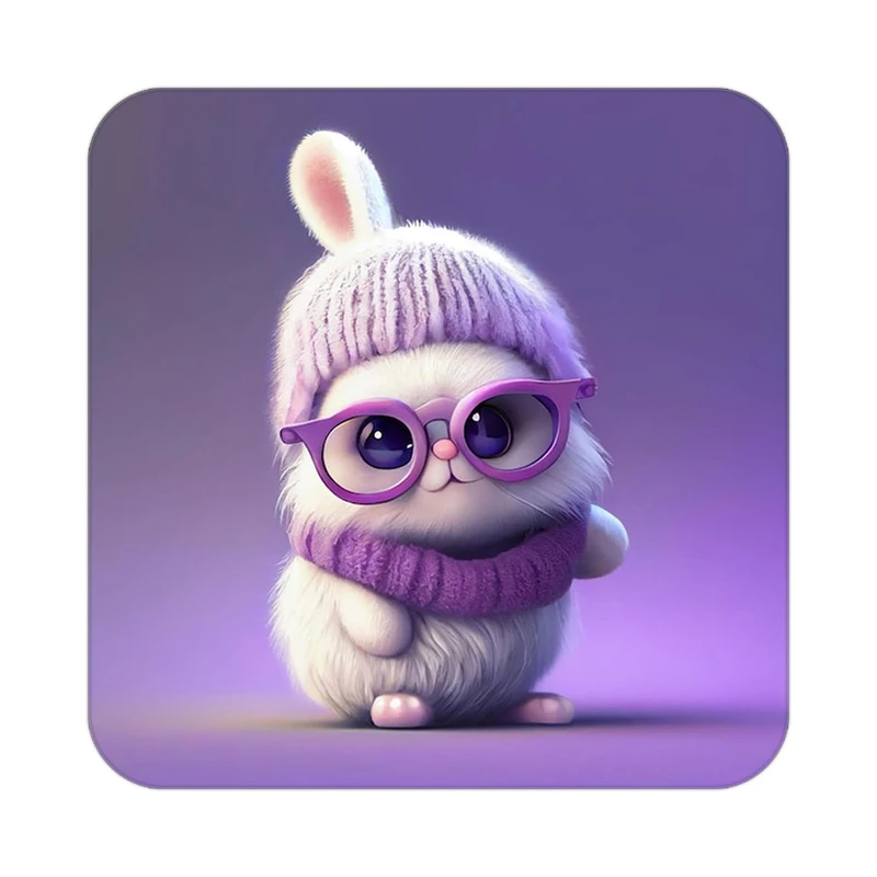 زیر لیوانی کاکتی طرح حیوانات کارتونی مدل mp27583