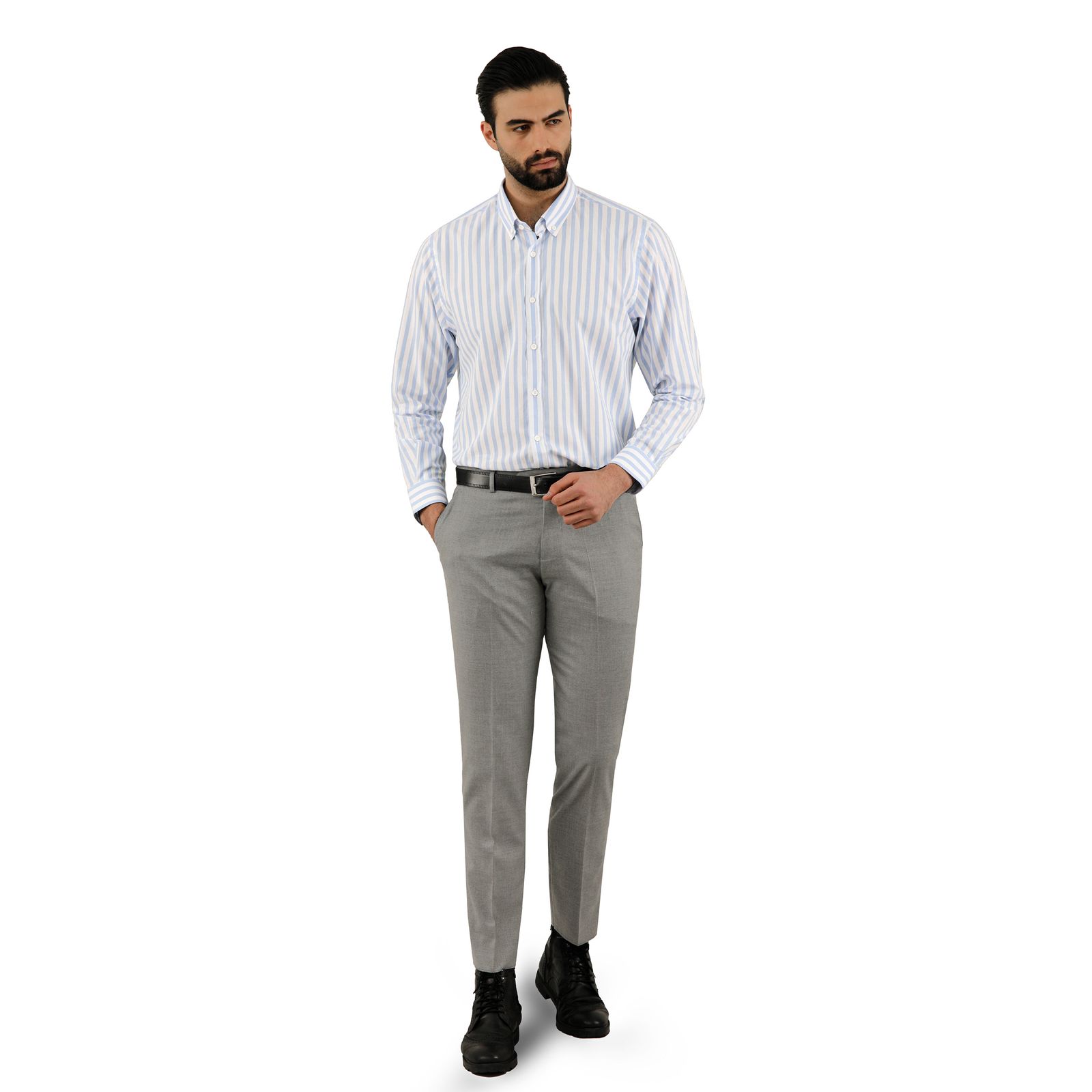 پیراهن آستین بلند مردانه پاتن جامه مدل 402721020225296 -  - 4