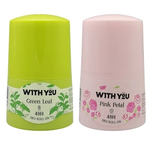 رول ضد تعریق زنانه ویت یو مدل green leaf حجم 50 میلی لیتر به همراه رول ضد تعریق زنانه ویت یو مدل pink petal حجم 50 میلی لیتر