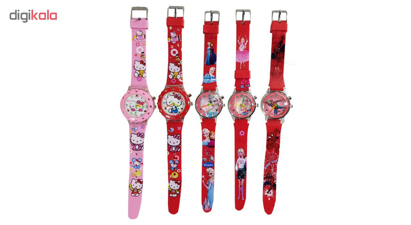 ساعت مچی عقربه ای بچه گانه مدل Spiderman رنگ قرمز