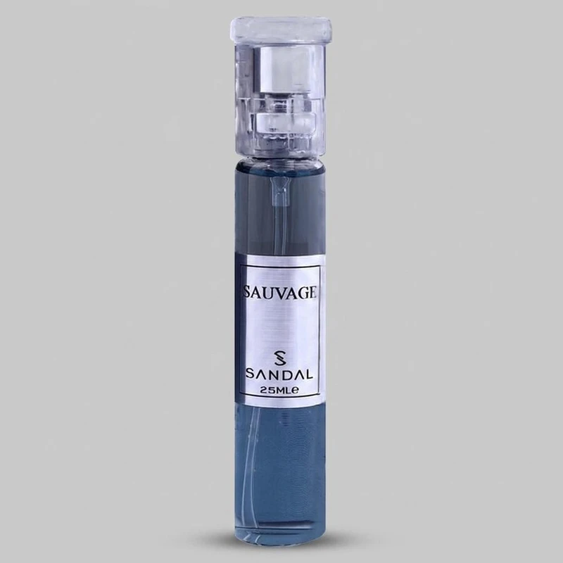 عطر جیبی مردانه صندل مدل SAUVAGE حجم 25 میلی لیتر 