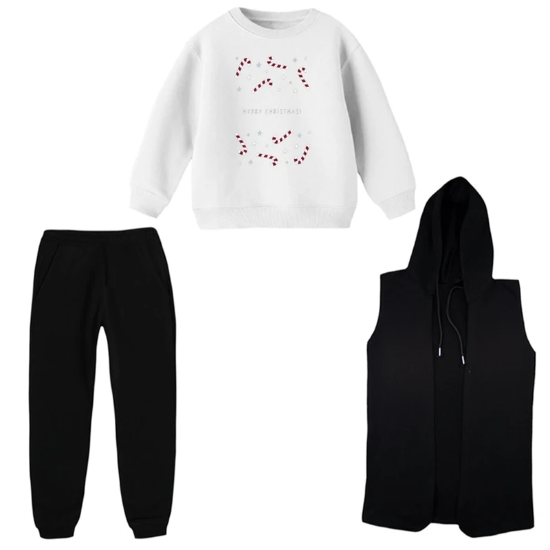 ست 3 تکه لباس راحتی بچگانه مدل کریسمسی کد 1