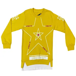 سویشرت پسرانه مدل ستاره رنگ زرد