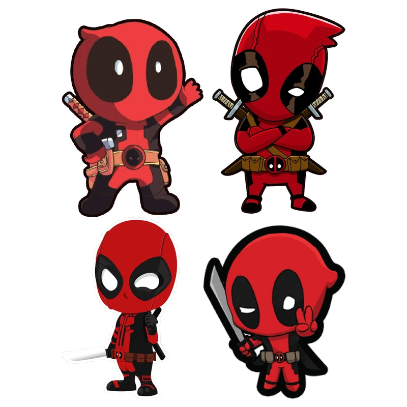 استیکر کلید و پریز گراسیپا طرح DeadPool مجموعه 4 عددی