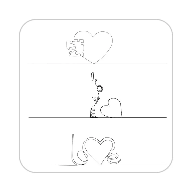 زیر لیوانی کاکتی طرح عاشقانه مدل mp40081