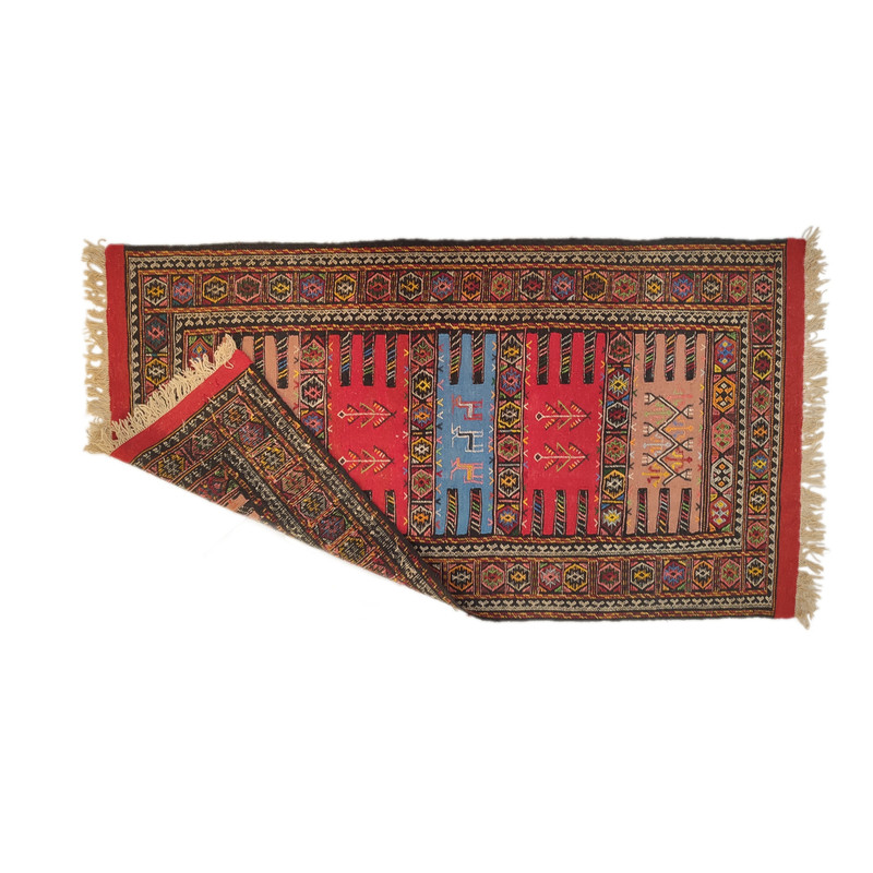 گلیم دستبافت دو متری طرح هندسی کد 87945 گلیم دستبافت دو متری طرح هندسی کد 87945