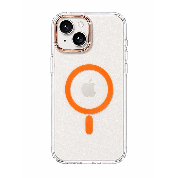 کاور مدل شفاف اکلیلی طرح مگ سیف مناسب برای گوشی موبایل اپل Iphone 16