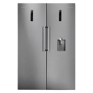 یخچال فریزر دوقلو پاکشوما مدل RTRA-RTFA901 iX (N1) سری Twin Peaks، دارای نمایشگر و بدون برفک، با ارتفاع 187، پهنای 118 و عمق 73 سانتی‌متر، میزان مصرف انرژی A+، دارای 5 طبقه در یخچال و 4 کشو در فریزر