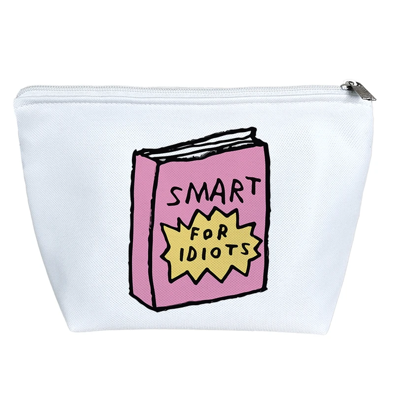 کیف لوازم آرایش دخترانه خندالو مدل کتاب هوش برای احمقان کد 9070
