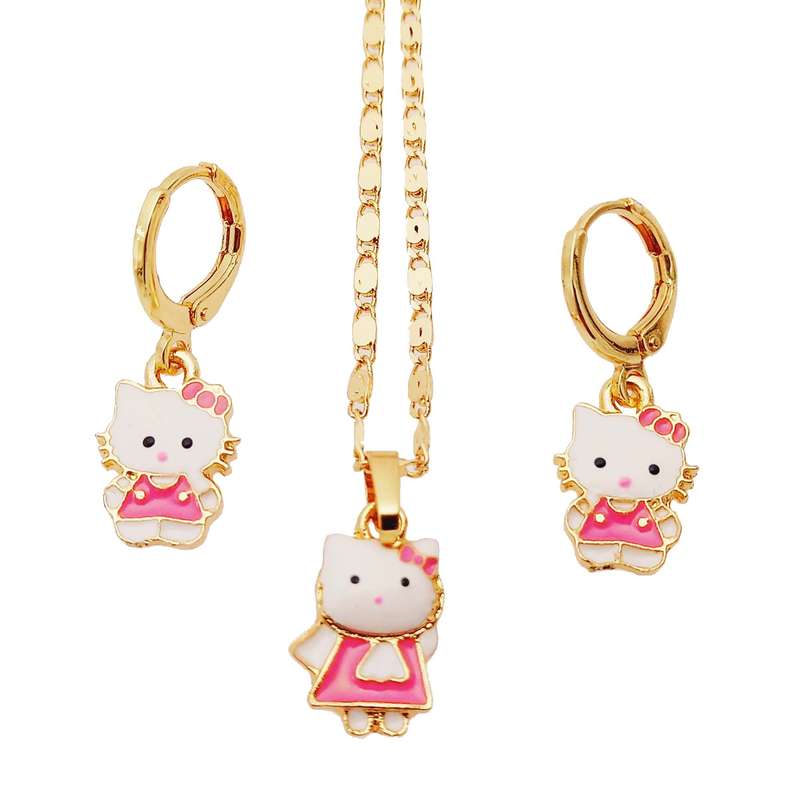 نیم ست دخترانه طرح گربه کد 255NSD نیم ست دخترانه طرح گربه کد 255NSD