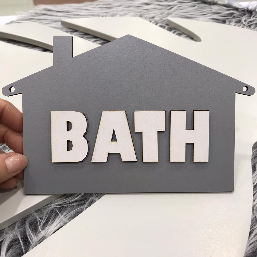 تابلو نشانگر طرح سرویس بهداشتی و حمام کد TOS مجموعه 2 عددی