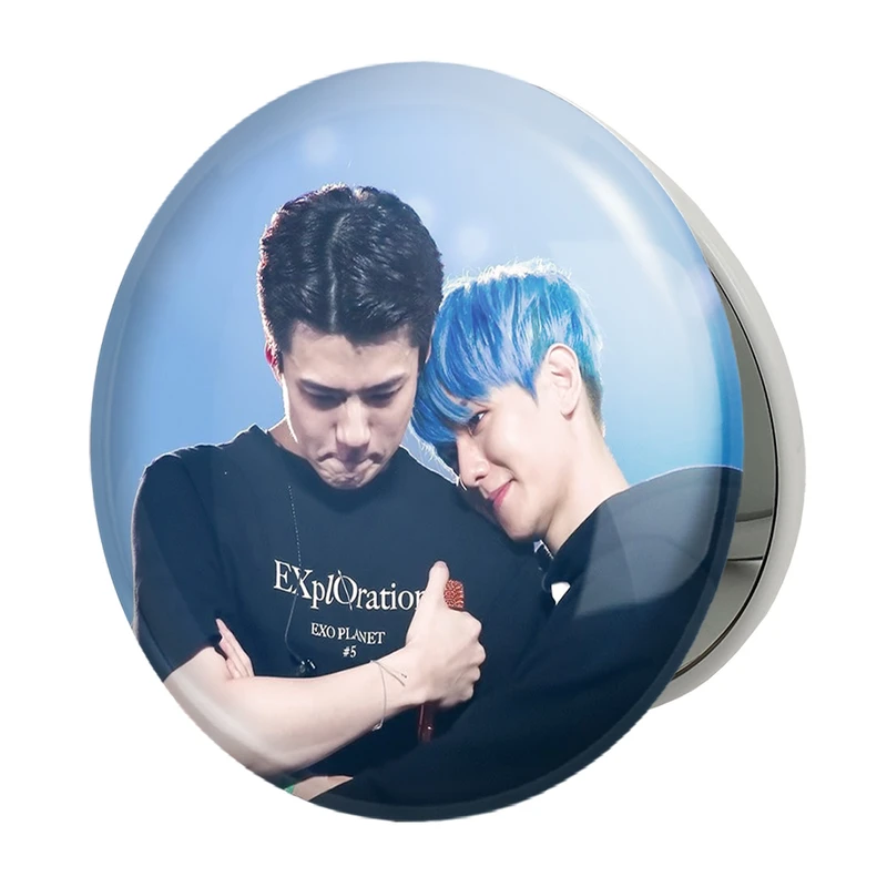 آینه جیبی خندالو طرح گروه اکسو EXO مدل تاشو کد 13576 