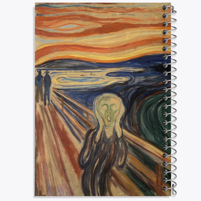 دفتر مشق 50 برگ خندالو مدل جیغ اثر ادوارد مونک کد 23346