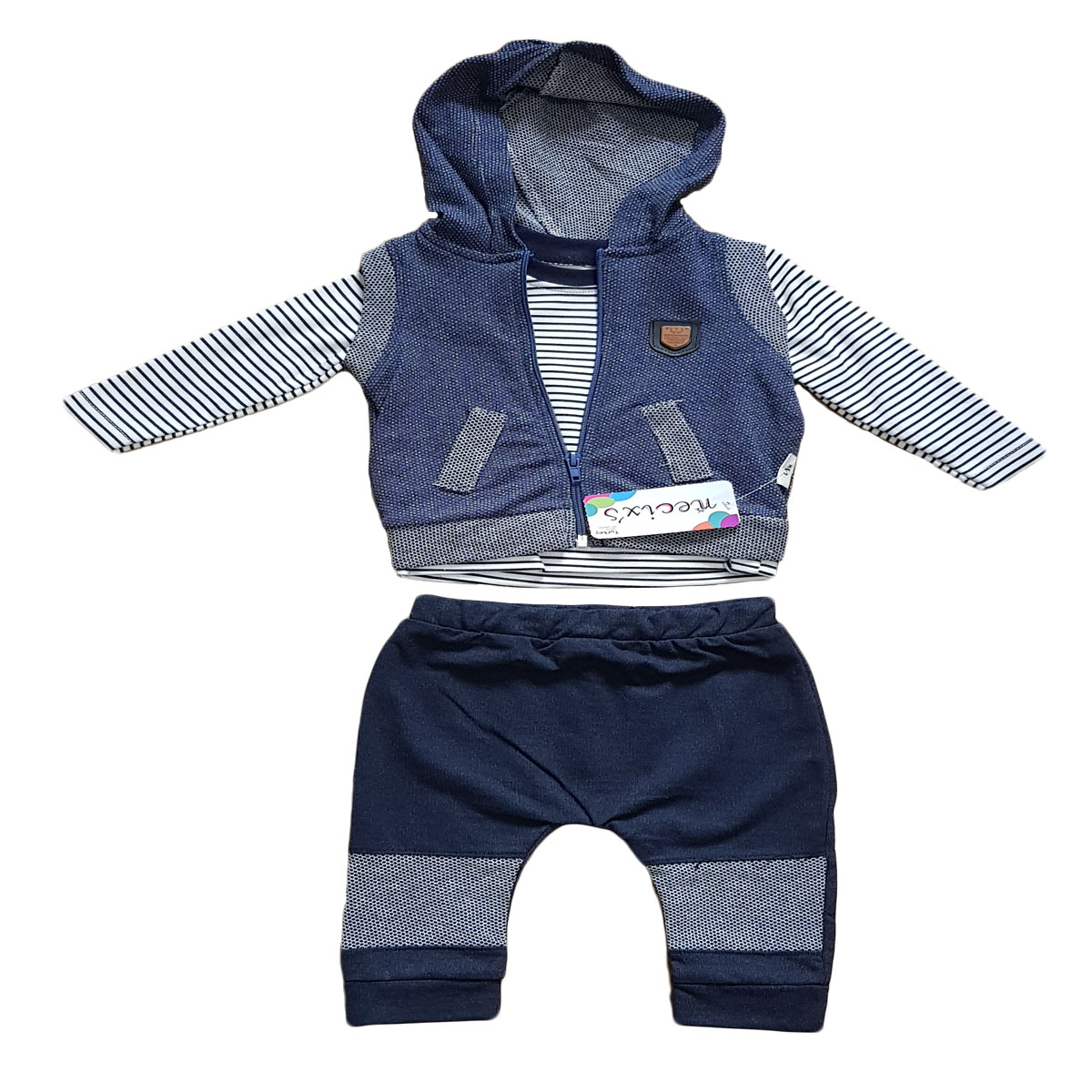 ست 3 تکه لباس نوزادی پسرانه مدل senil02