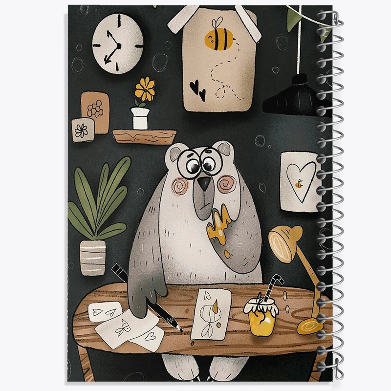 دفتر شطرنجی 50 برگ خندالو طرح خرس بامزه کد N5677