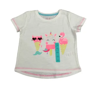 تی شرت آستین کوتاه دخترانه مدل گربه کد 3565