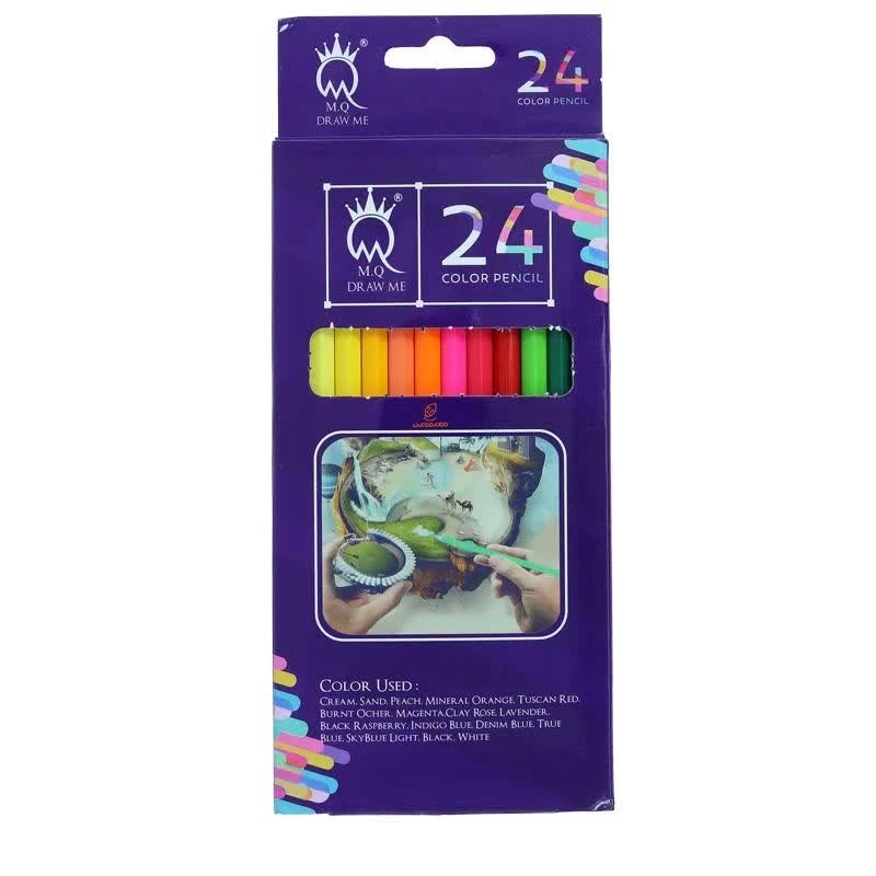 مداد رنگی 24 رنگ ام کیو مدل 66