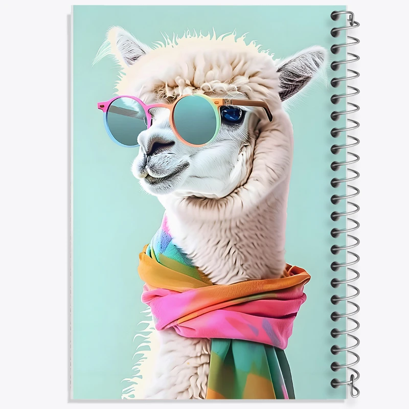 دفتر نقاشی 50 برگ خندالو طرح لاما کیوت کد N3866