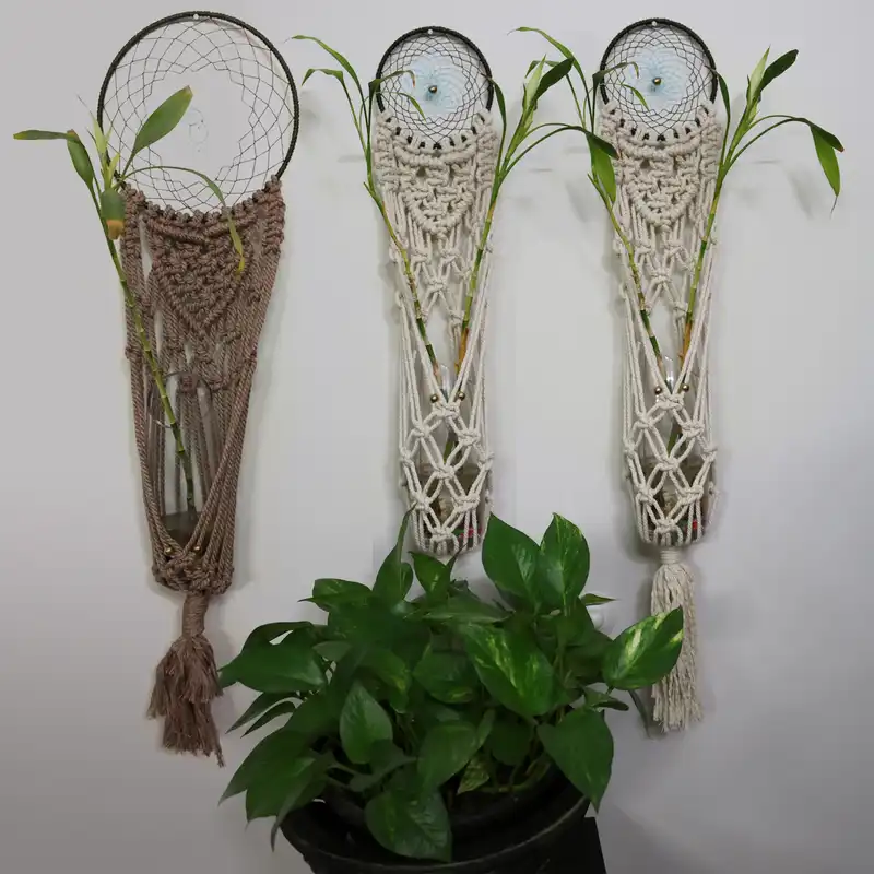 آویز گلدان بافتنی کد 25 مجموعه 3 عددی