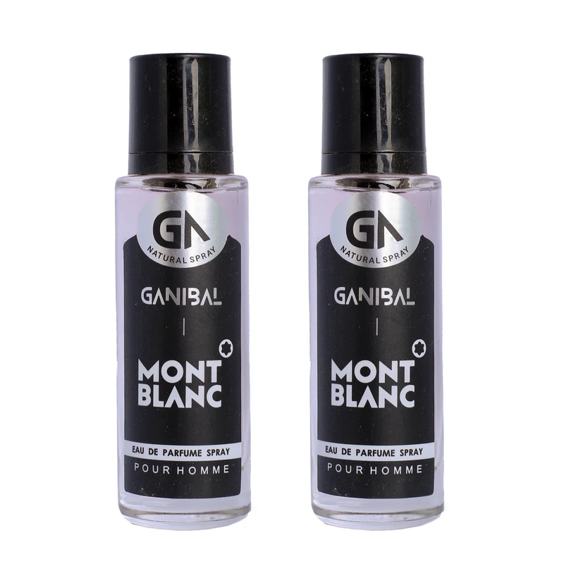 عطر جیبی مردانه گانیبال مدل مونت بلانک لجند با رایحه خنک حجم ۳۵ میلی‌لیتر مجموعه ۲ عددی