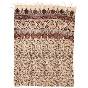 رومیزی قلمكار ممتاز اصفهان اثر عطريان طرح درهم بادامي مدلG61 سايز 280*180 سانتي متر