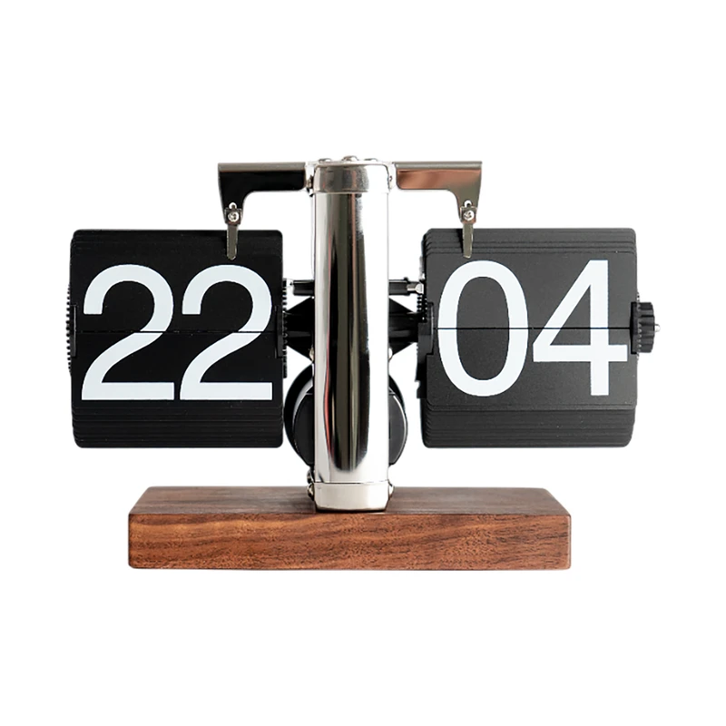 ساعت رومیزی مدل ورقه ای طرح پایه چوبی TN-116