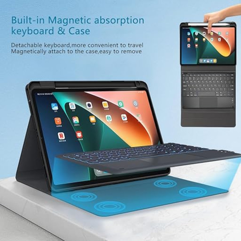 کیف کلاسوری کیبورد دار مدل NB---002 مناسب برای تبلت سامسونگ Galaxy Tab S10 FE Plus 13.1