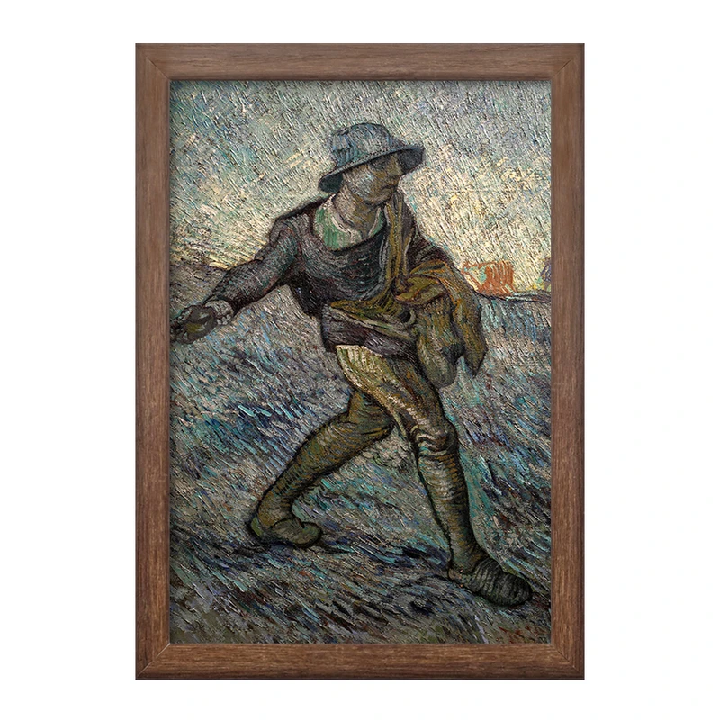 تابلو خندالو طرح بذر افشان ونسان ونگوگ (Van Gogh) کد 36818