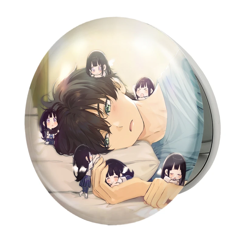 آینه جیبی خندالو طرح اورکی انیمه هیوکا Hyouka مدل تاشو کد 17091 