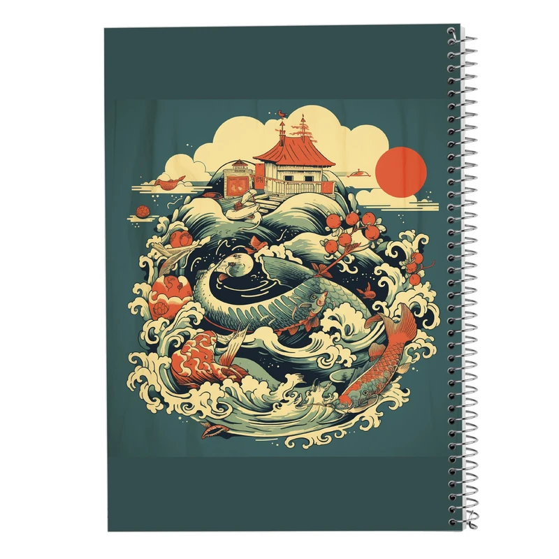 دفتر ژورنال نویسی 50 برگ مدوپد مدل نقطه ای طرح Ghibli کد DF2370