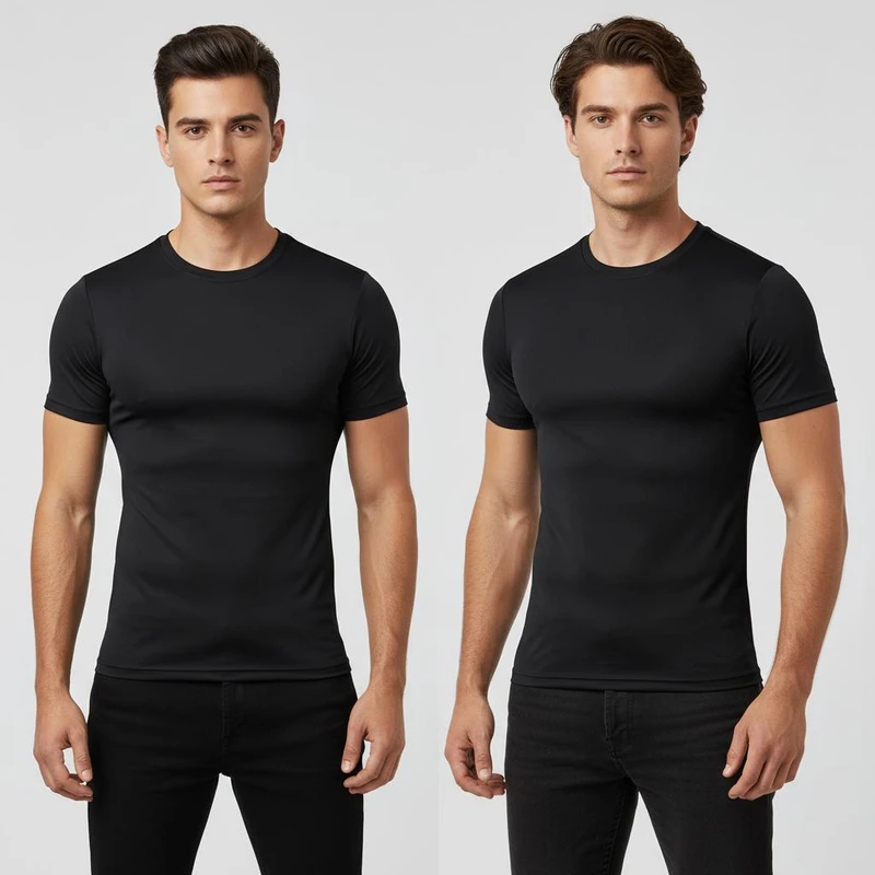 تی شرت آستین کوتاه مردانه رانژ مدل 21RA10D11M-1448-01 بسته دو عددی 