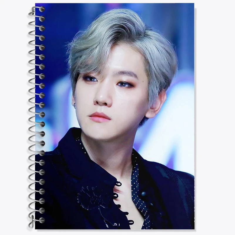 دفتر لغت 50 برگ خندالو مدل بکهیون گروه اکسو EXO کد 13603