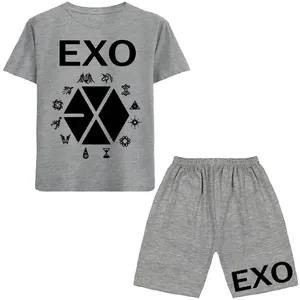 ست تاپ و شلوارک پسرانه مدل W07 EXO