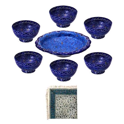 ست هفت سین میناکاری کد 10159 به همراه سفره قلمکار