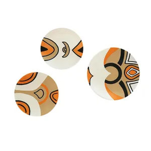 بشقاب دیوارکوب سفالی کد 33 مجموعه 3 عددی