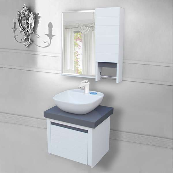 ست کابینت و روشویی مدل 60 به همراه آیینه و باکس