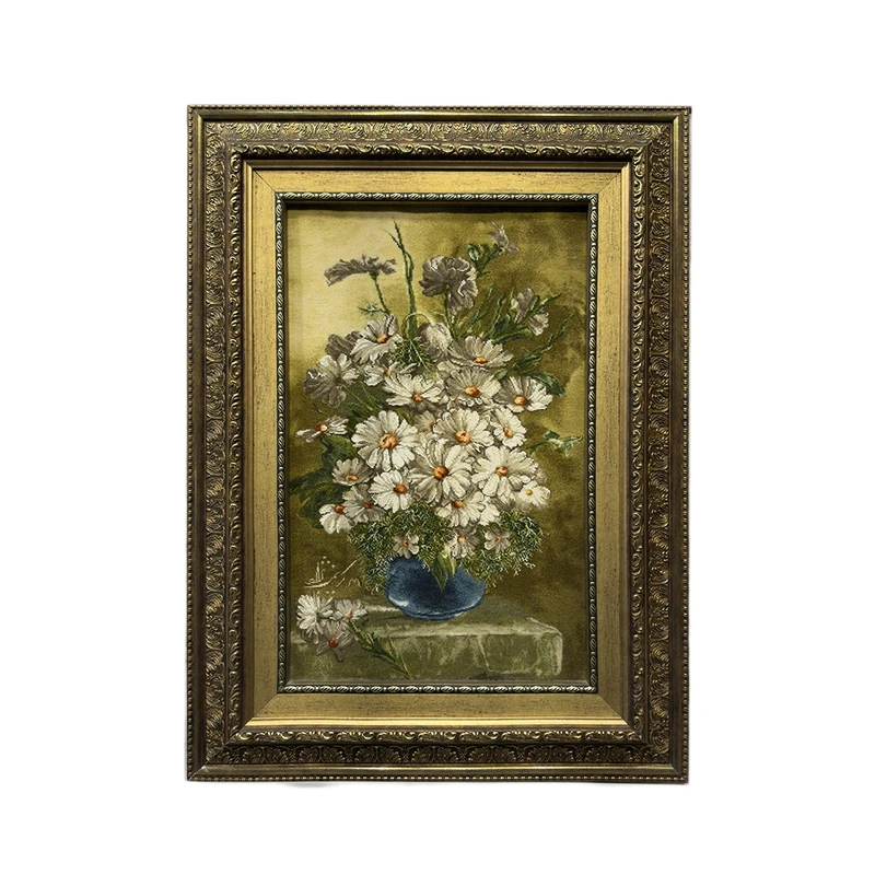 تابلو فرش دستباف طرح گل طولی کد 89