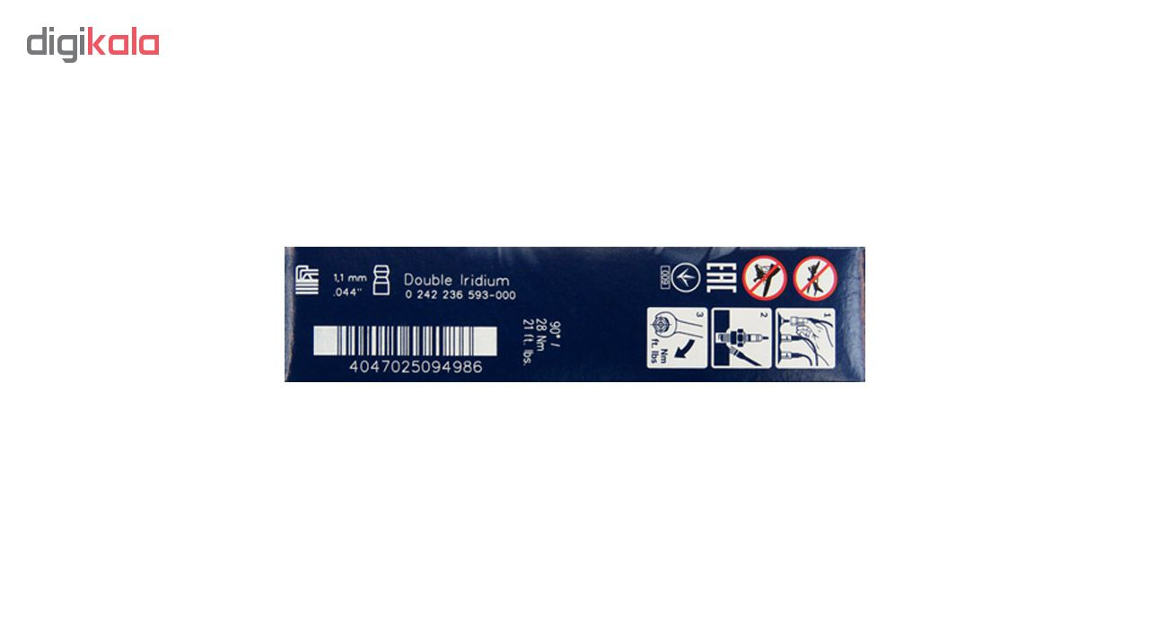 شمع خودرو بوش مدل FR7NII33X - 9613 بسته 4 عددی