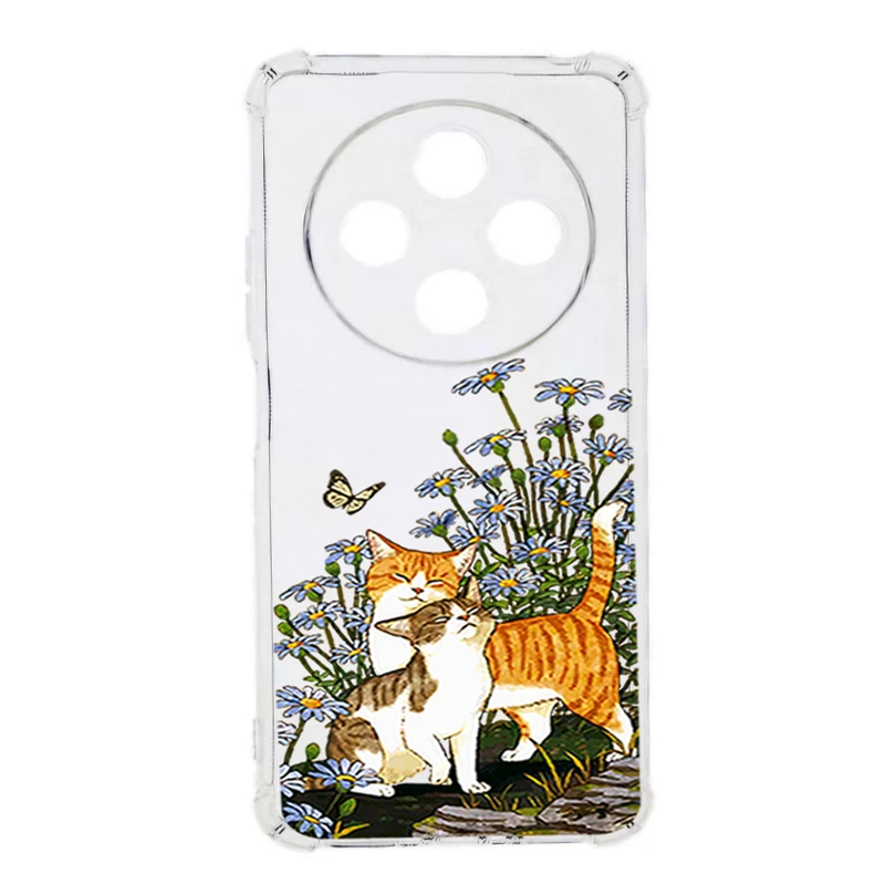 کاور طرح Cat & Butterfly مناسب برای گوشی موبایل شیائومی Redmi 14C / Poco C75