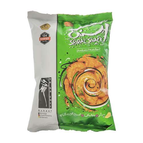 اسنک اسپیرال پنیر چدار و پنیر پارمسان توباچی - 60 گرم