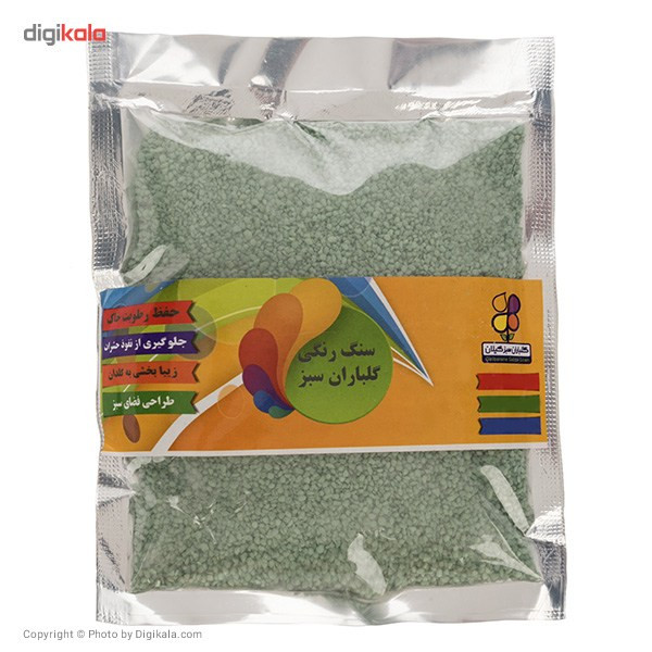 سنگ رنگی معمولی سایز 1 گلباران سبز بسته 200 گرمی