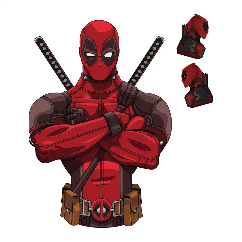 برچسب پلی استیشن 4 طرح Deadpool-02 مجموعه 3 عددی