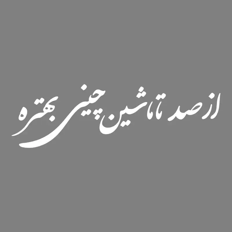 برچسب بدنه خودرو طرح از صد تا ماشین چینی بهتره کد MT-W423