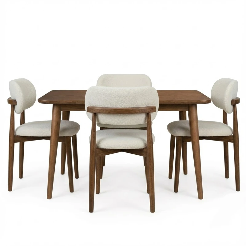 میز و صندلی ناهارخوری چهار نفره مدل دنیز