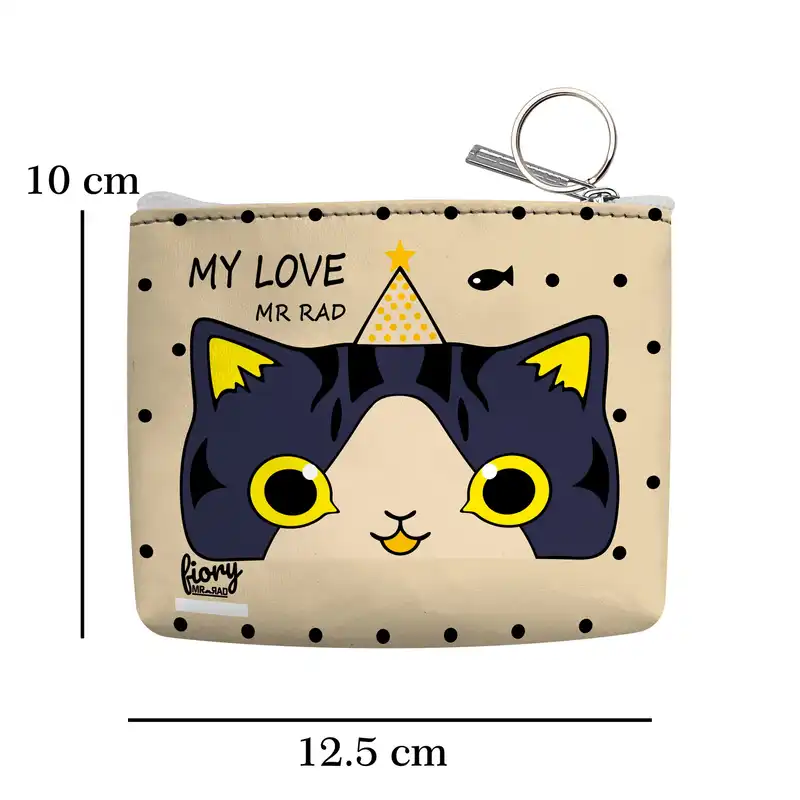 کیف پول فیوری مدل گربه کیوت طرح تام کد fiory 2361