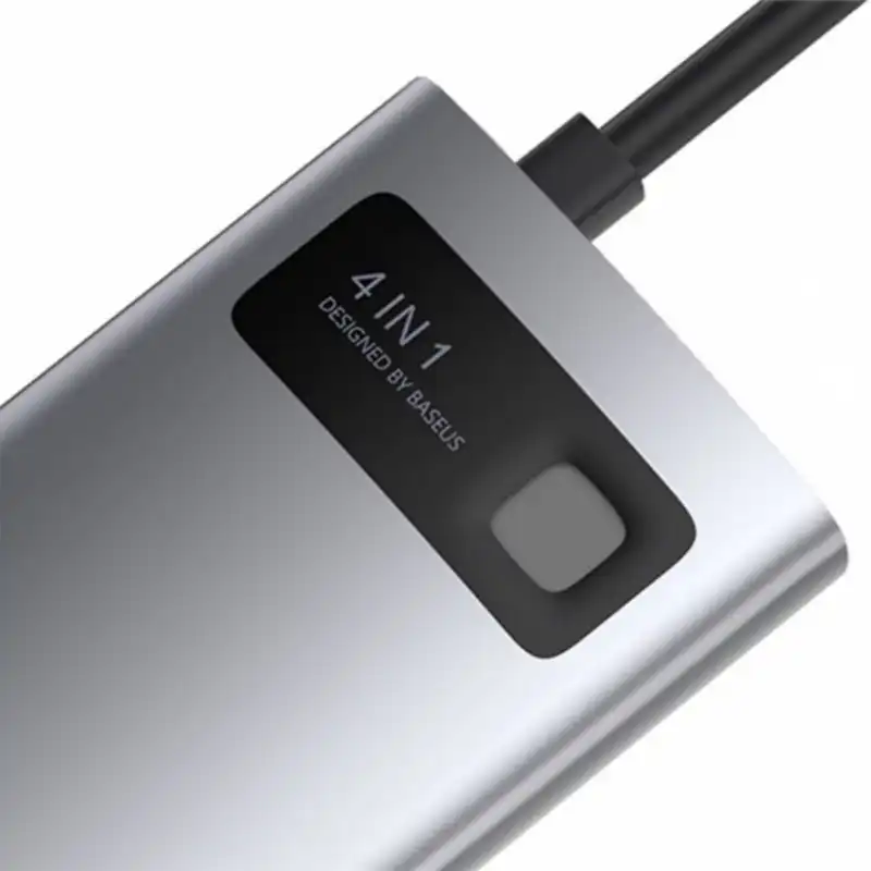 هاب 4 پورت USB-C باسئوس مدل Metal Gleam Series