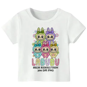 تی‌شرت آستین کوتاه دخترانه مدل LABUBU A36